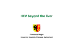 HCV beyond the Liver (Special Lecture)
