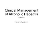 Clinic management of alcoholic hepatitis – Special Lecture