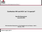 Coinfection HIV and HCV: isn´t it special?